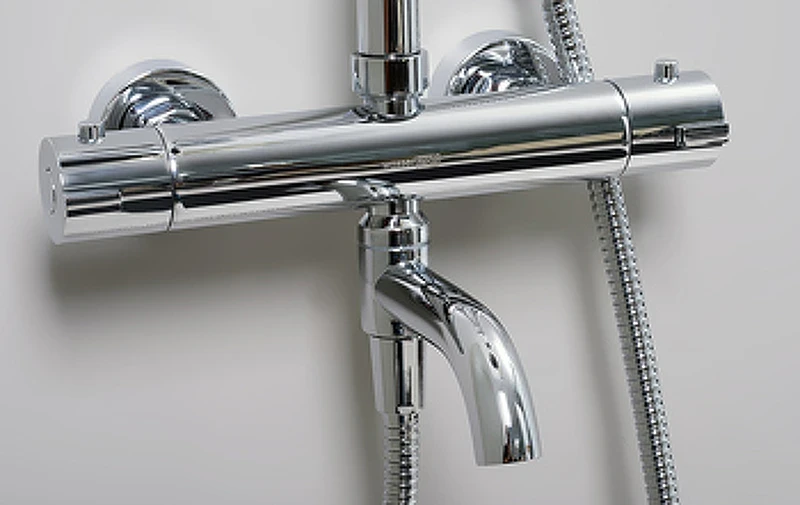 Душевая система WasserKRAFT A188.117.137.010.CH Thermo с термостатом Хром латунь на стену