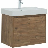 Тумба с раковиной Aquanet Nova Lite 75 302528 подвесная Дуб рустикальный МДФ / ЛДСП