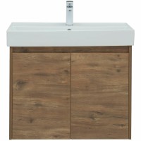 Тумба с раковиной Aquanet Nova Lite 75 302528 подвесная Дуб рустикальный МДФ / ЛДСП