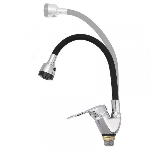 Смеситель для кухни Ekko E4105+E65 Хром Черный