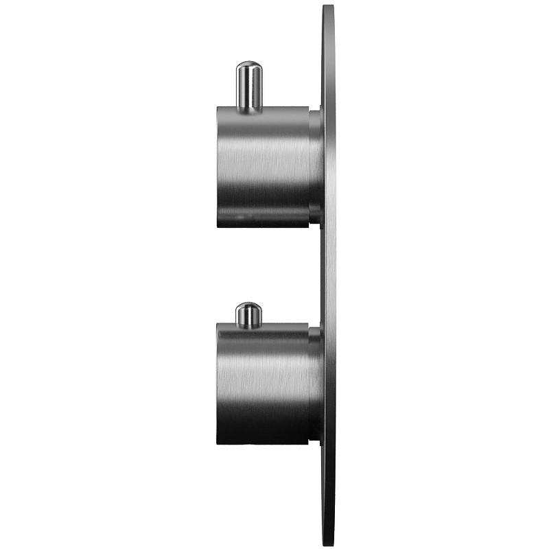 Смеситель для ванны Whitecross Y brushed nickel YSET10TOPNIB с термостатом Брашированный никель латунь встраиваемый