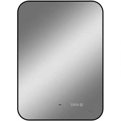 Зеркало Reflexion Black View 500х700 RF4001BV с подсветкой Черное с бесконтактным выключателем, диммером и часами