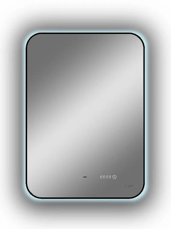 Зеркало Reflexion Black View 500х700 RF4001BV с подсветкой Черное с бесконтактным выключателем, диммером и часами