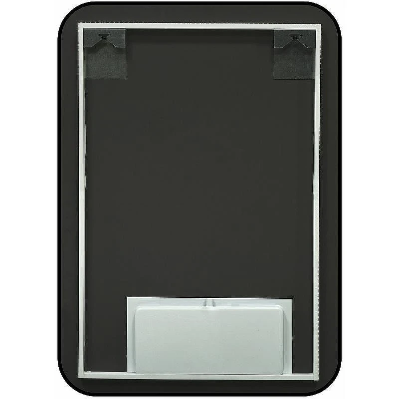 Зеркало Reflexion Black View 500х700 RF4001BV с подсветкой Черное с бесконтактным выключателем, диммером и часами