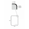 Зеркало Reflexion Black View 500х700 RF4001BV с подсветкой Черное с бесконтактным выключателем, диммером и часами