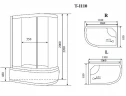 Душевая кабина Timo Standart 110x85 T-1110L с гидромассажем
