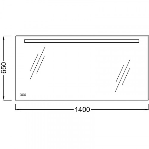 Зеркало Jacob Delafon 140 EB1165-NF с подсветкой с часами, подогревом и ИК-выключателем стекло