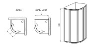 Душевой уголок Ravak Supernova SKCP4-80 80x80 3114O10211 профиль Белый витраж пластик Pearl