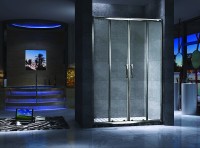 Душевая дверь Esbano ES-150DW 150 ESDN150DW профиль Хром стекло прозрачное