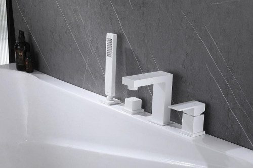 Смеситель для ванны Abber Daheim AF8213W цвет Белый матовый