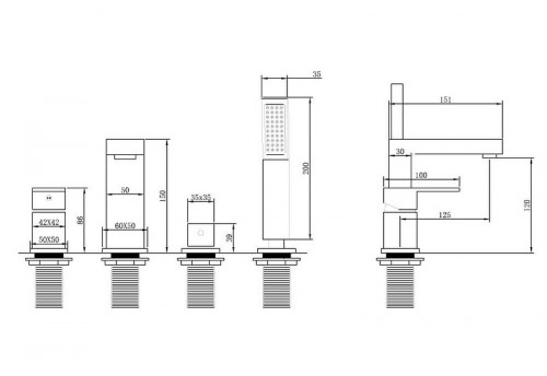 Смеситель для ванны Abber Daheim AF8213W цвет Белый матовый