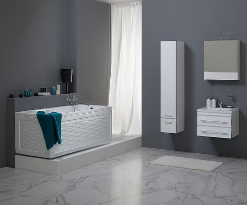 Шкаф пенал Aquanet Верона 30 L 187781 подвесной Белый МДФ / ЛДСП