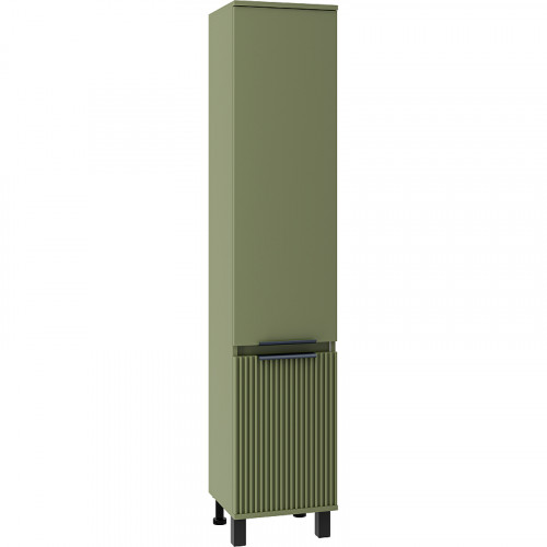 Шкаф пенал Brevita Enfida 35 R ENF-05035-0801R Зеленый матовый МДФ / ЛДСП