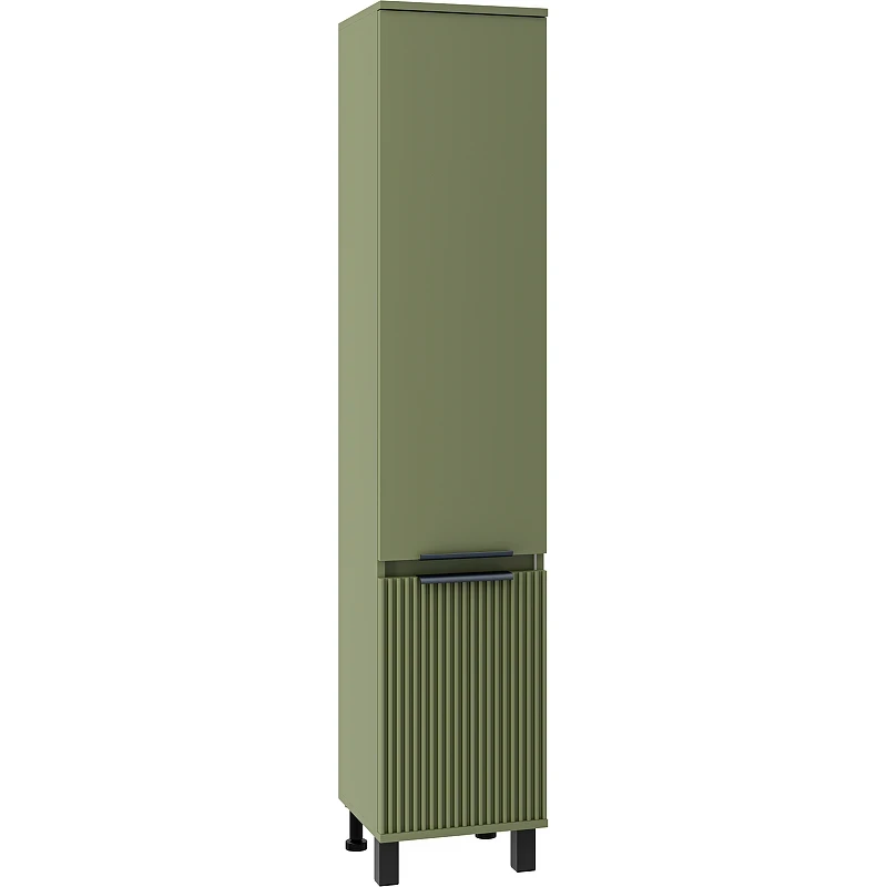 Шкаф пенал Brevita Enfida 35 R ENF-05035-0801R Зеленый матовый МДФ / ЛДСП