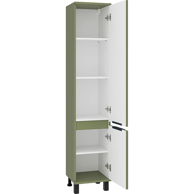 Шкаф пенал Brevita Enfida 35 R ENF-05035-0801R Зеленый матовый МДФ / ЛДСП