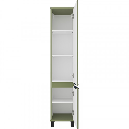 Шкаф пенал Brevita Enfida 35 R ENF-05035-0801R Зеленый матовый МДФ / ЛДСП