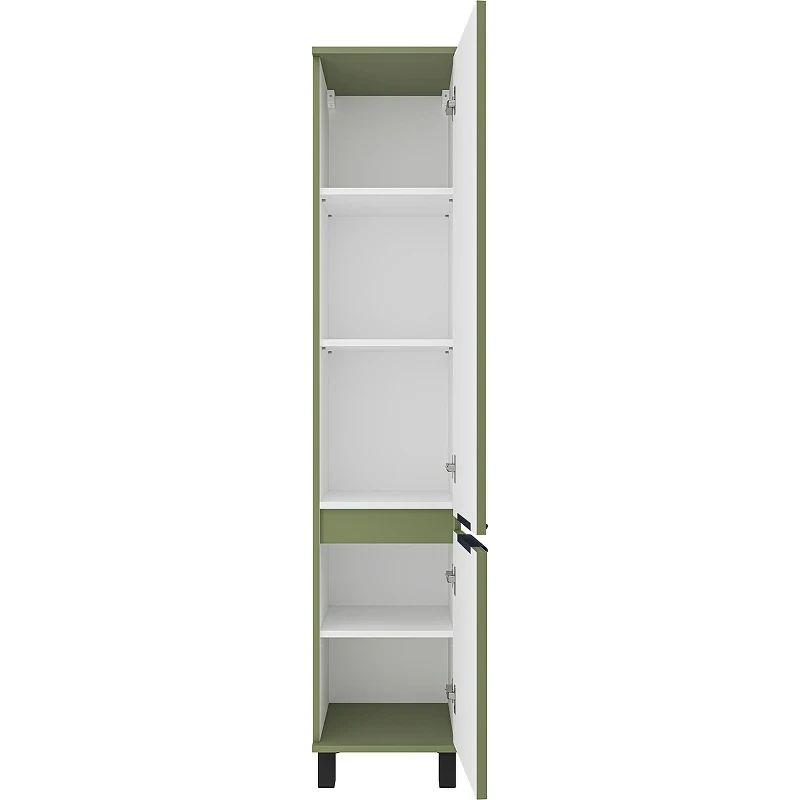 Шкаф пенал Brevita Enfida 35 R ENF-05035-0801R Зеленый матовый МДФ / ЛДСП
