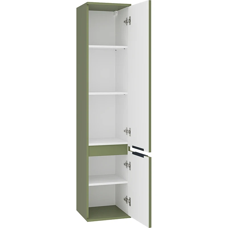 Шкаф пенал Brevita Enfida 35 R ENF-05035-0801R Зеленый матовый МДФ / ЛДСП