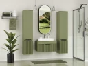 Шкаф пенал Brevita Enfida 35 R ENF-05035-0801R Зеленый матовый МДФ / ЛДСП