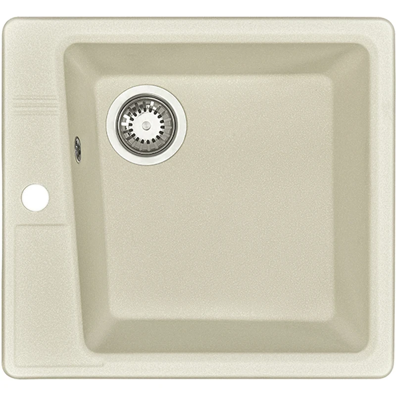 Кухонная мойка Aquaton Парма 47 1A713032PM240 Жемчуг искусственный камень (литьевой мрамор) встраиваемый