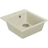 Кухонная мойка Aquaton Парма 47 1A713032PM240 Жемчуг искусственный камень (литьевой мрамор) встраиваемый