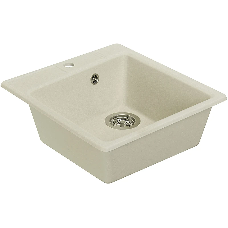 Кухонная мойка Aquaton Парма 47 1A713032PM240 Жемчуг искусственный камень (литьевой мрамор) встраиваемый