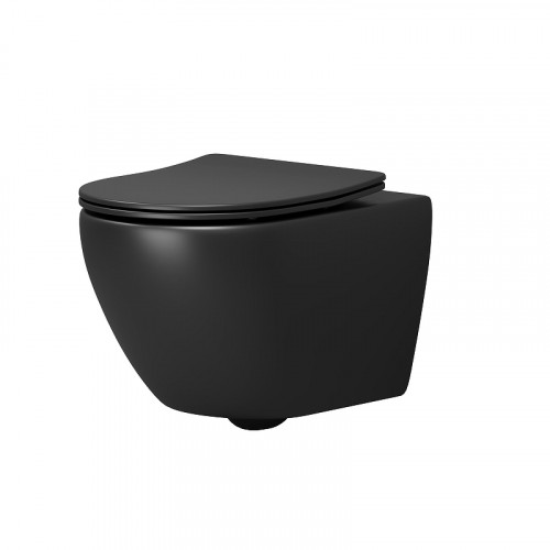 Унитаз Grossman Торнадо GR-4457BMSQ подвесной цвет Черный матовый с сиденьем Микролифт