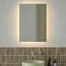 Зеркало Defesto Glow 50х70 DF 2514S с подсветкой 21W-3000К/с фацетом/Сенсорный выключатель/Теплый белый свет
