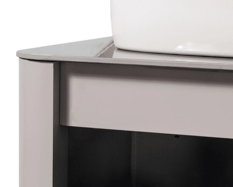Тумба с раковиной Black&White Universe U915.1600L 160 L 9151600 подвесная Glossy light grey МДФ / ЛДСП