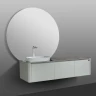 Тумба с раковиной Black&White Universe U915.1600L 160 L 9151600 подвесная Glossy light grey МДФ / ЛДСП