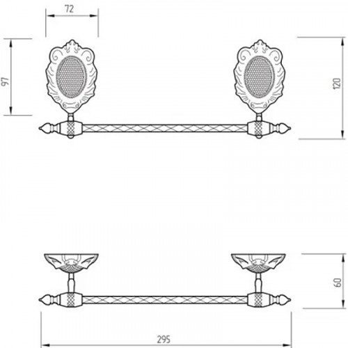 Полотенцедержатель Migliore Cleopatra 16643 Бронза