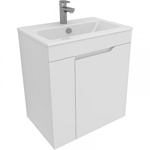 Тумба под раковину Aquanet Практика 60 330453 подвесная Белая матовая