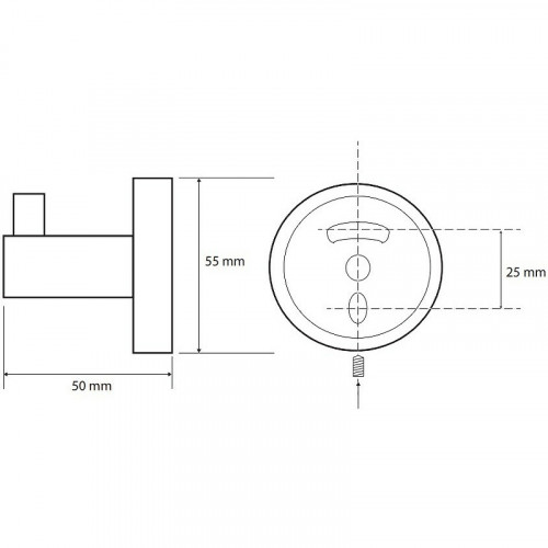 Крючок Bemeta Hematit 159106022 Антрацит глянец