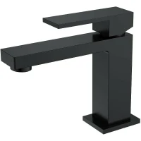 Смеситель для раковины Boheme Qubic 471-B Черный матовый латунь