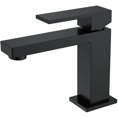 Смеситель для раковины Boheme Qubic 471-B Черный матовый латунь