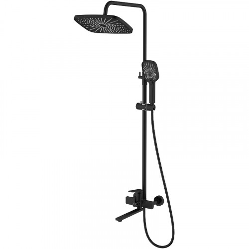 Душевая система Splenka S40.24.06 Черная матовая латунь на стену