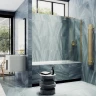 Шторка на ванну Maybah Glass MGV-91-3ш 500x1400 в широком профиле Золото стекло сатиновое