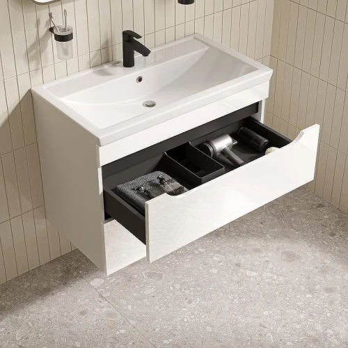 Тумба с раковиной Iddis Ray 80 RAY80W0i95K подвесная цвет Белый