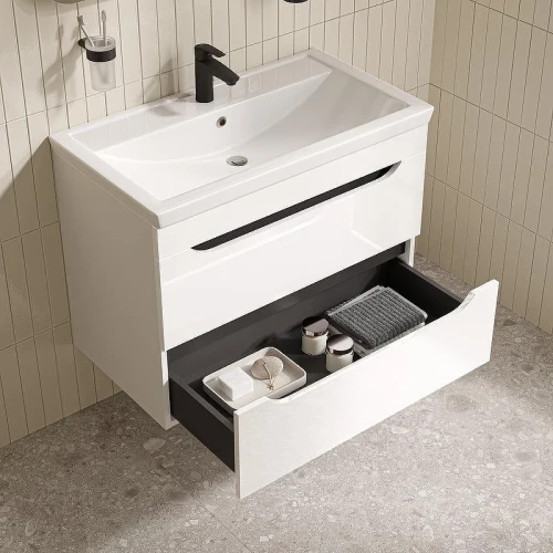 Тумба с раковиной Iddis Ray 80 RAY80W0i95K подвесная цвет Белый