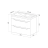 Тумба с раковиной Iddis Ray 80 RAY80W0i95K подвесная цвет Белый