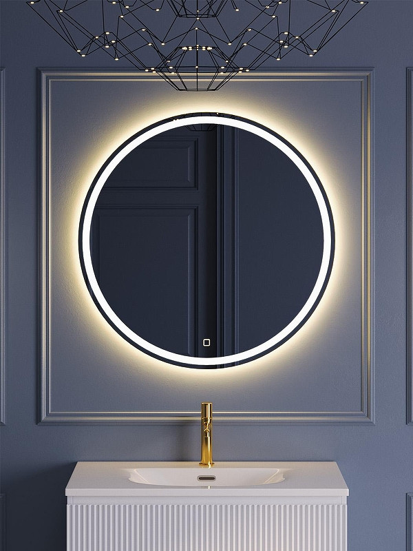 Зеркало BelBagno 80 SPC-RNG-800-LED-3000K-TCH с подсветкой с сенсорным выключателем