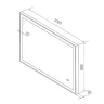 Зеркало Континент Solid 1000x800 ЗЛП1607 с подсветкой с сенсорным выключателем