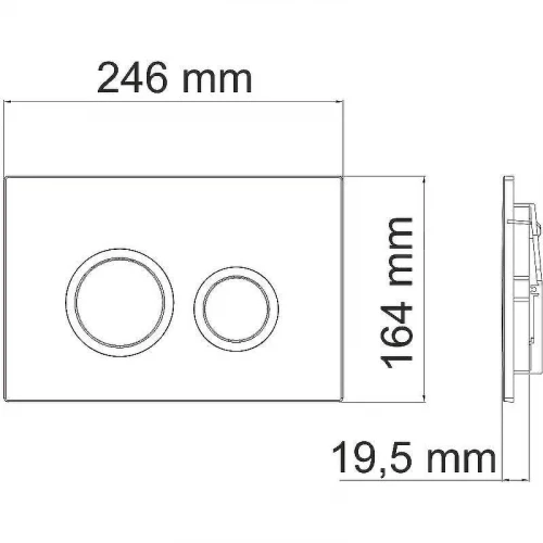 Инсталляция WasserKRAFT Dinkel 58TLT.010.ME.MB01 для унитаза с Черной матовой клавишей смыва
