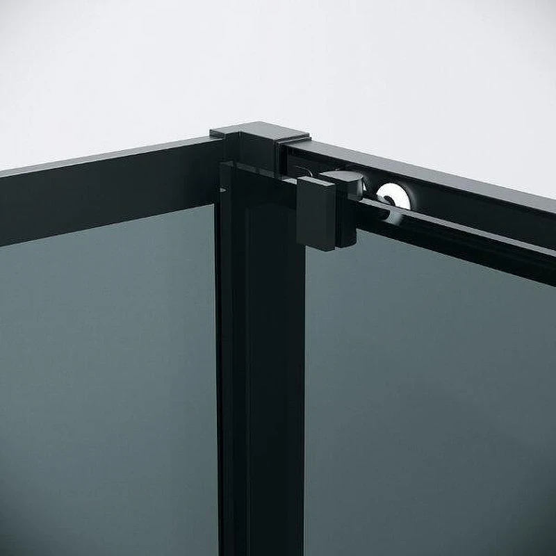 Душевой уголок Grossman Cosmo 130x100 120.K33.02.1310.21.10 профиль Черный матовый стекло тонированное
