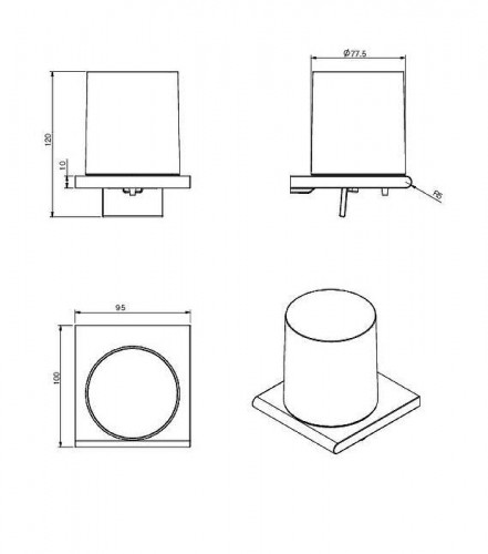 Дозатор для жидкого мыла Splendy Inspiration R IR4042VSBM цвет Черный матовый