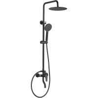Душевая система Allen Brau Eclipse 5.E1007-31 Черная матовая латунь на стену