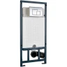 Комплект унитаза Ceramicanova Vogue CN4008T с сиденьем Микролифт и инсталляцией WeltWasser WW Marberg 507 10000005949+10000005953 с клавишей смыва Хром глянцевый