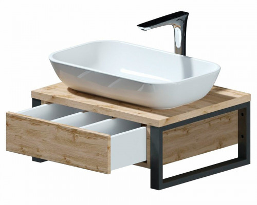 Тумба под раковину 1MarKa Grunge Loft 60П Ц0000001580 подвесная Дуб вотан МДФ / ЛДСП