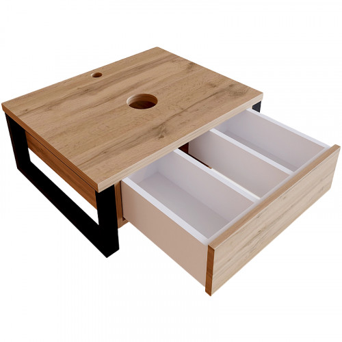 Тумба под раковину 1MarKa Grunge Loft 60П Ц0000001580 подвесная Дуб вотан МДФ / ЛДСП