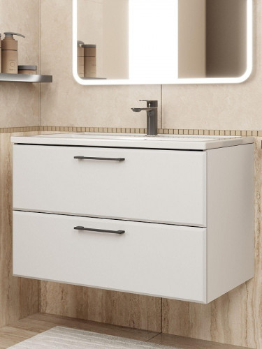 Тумба с раковиной Uperwood Foster New 80 KFosterNEW80w подвесная цвет Белый матовый